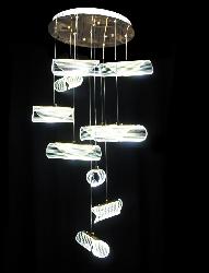 Acrylic Made Modern Design With Height Suspension Pendant Chandelier For Staircase and Double Height Ceiling Home