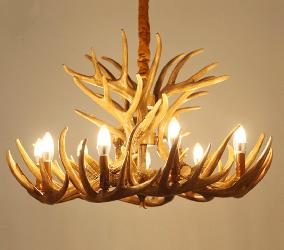 The Artificial Deer Antler Design Creative Resin Ceiling Pendant Chandelier