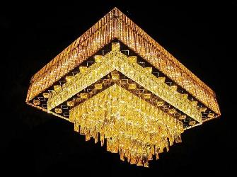 New Crystal Design Rectangular Shape Ceiling Mount Chandelier For Your Drawing Room and Living Room