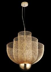 The Golden Finish Modern Metal Meshed Pendant Light For Cafe, Restaurant and Kitchen
