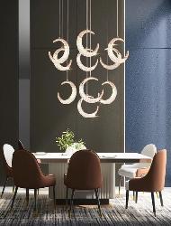 The Half Moon Shape Design Lamp Pendant Chandelier For Duplex and Stairways Space