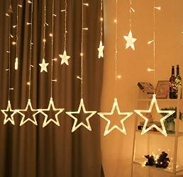 The Neon Star Curtain Lights and Window Curtain Lights With 8 Flashing Modes