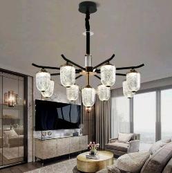 The Modern Design Up and Down Lamp With Tricolor LED Light Chandelier For Dining Room