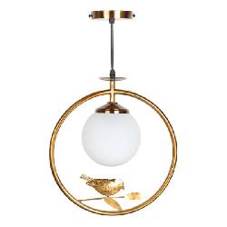 Glass Ball With Bird Pendant Lamp For Kitchen and Cafe For Lighting 