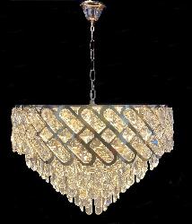 Latest Design Crystal Chandelier With Tricolors Light For Dining Room and living Room
