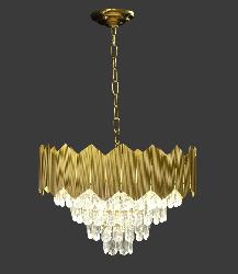 The Modern and Creative Golden Finish and Crystal Decor Pendant Chandelier For Dining Room and Living Room