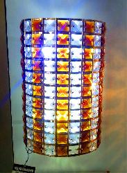 Golden Touch Metal Body and Colourfull Crystal Decor LED Light Wall Lamp 