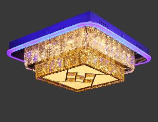 The Square Shape Modern Design With RGB LED Light Remote Operated Light Ceiling Chandelier