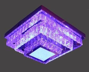 The Square Shape Crystal Design Flush Mount Chandelier For Bedroom and Living Room